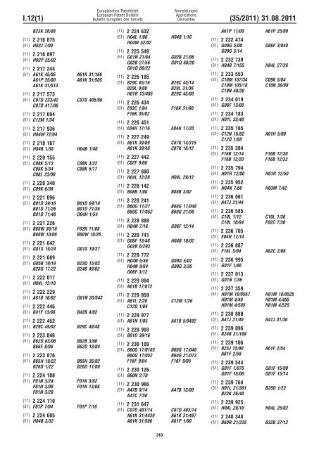 Bulletin 2011/35 - European Patent Office