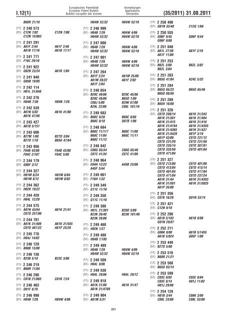 Bulletin 2011/35 - European Patent Office