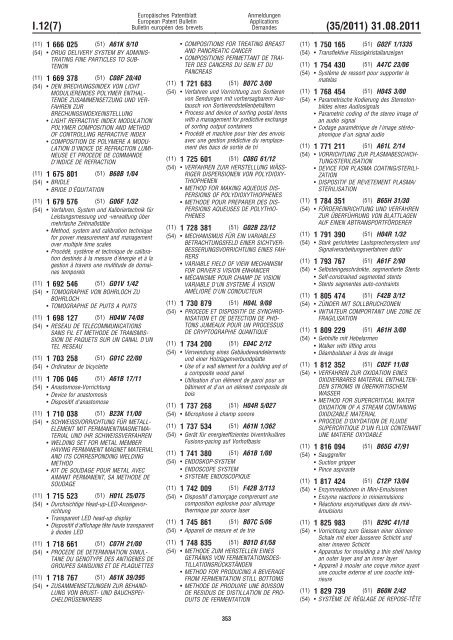 Bulletin 2011/35 - European Patent Office