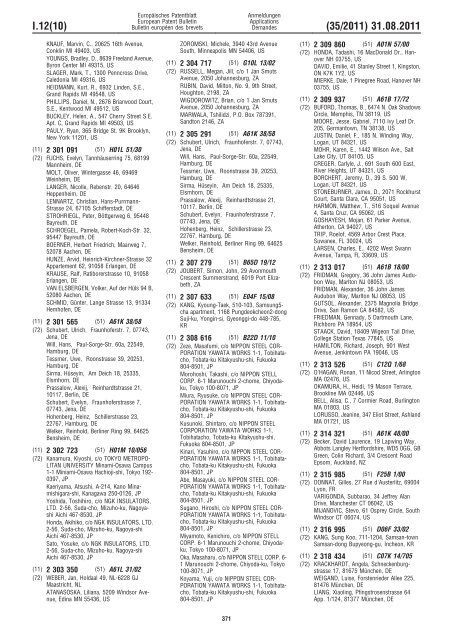 Bulletin 2011/35 - European Patent Office