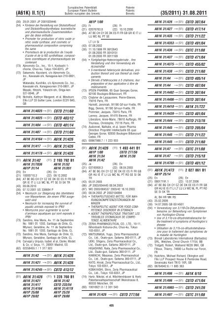 Bulletin 2011/35 - European Patent Office