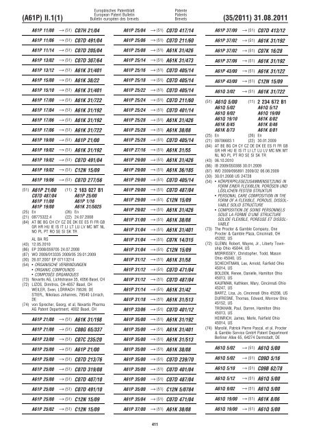 Bulletin 2011/35 - European Patent Office