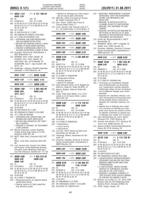 Bulletin 2011/35 - European Patent Office