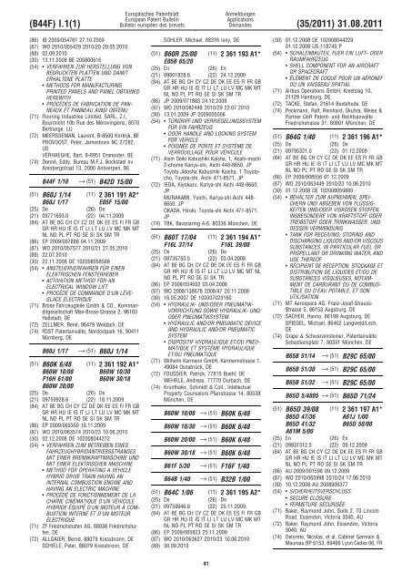 Bulletin 2011/35 - European Patent Office