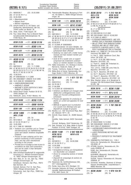 Bulletin 2011/35 - European Patent Office