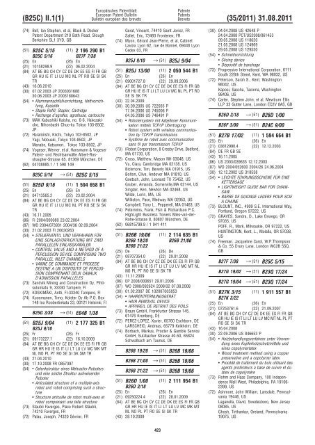 Bulletin 2011/35 - European Patent Office