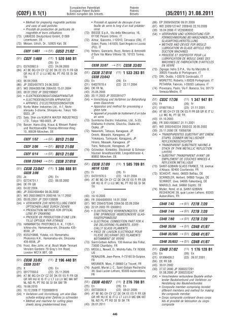 Bulletin 2011/35 - European Patent Office