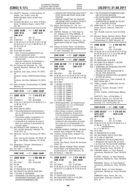 Bulletin 2011/35 - European Patent Office