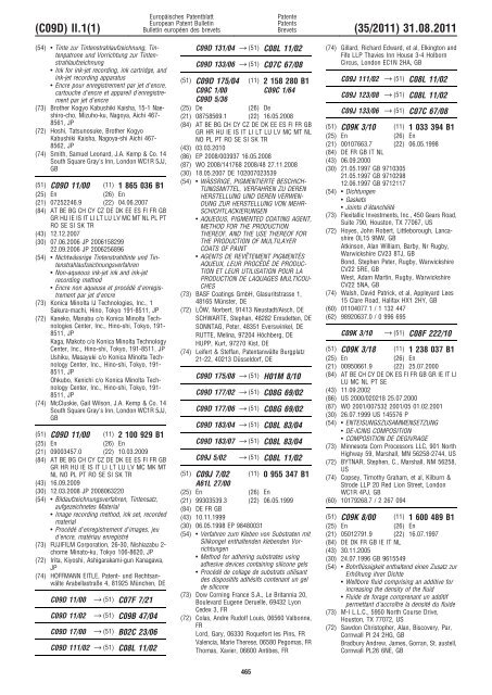 Bulletin 2011/35 - European Patent Office