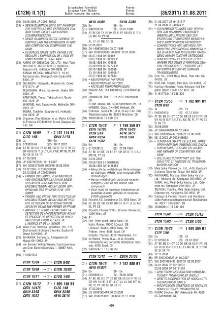 Bulletin 2011/35 - European Patent Office