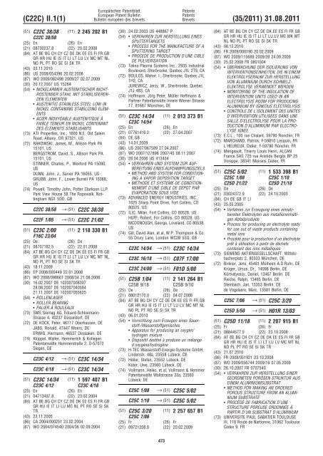 Bulletin 2011/35 - European Patent Office