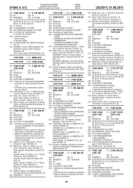 Bulletin 2011/35 - European Patent Office