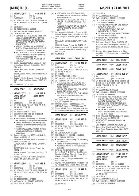 Bulletin 2011/35 - European Patent Office