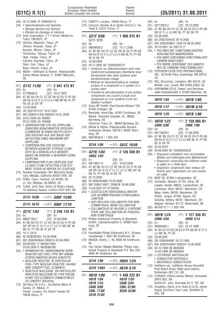 Bulletin 2011/35 - European Patent Office