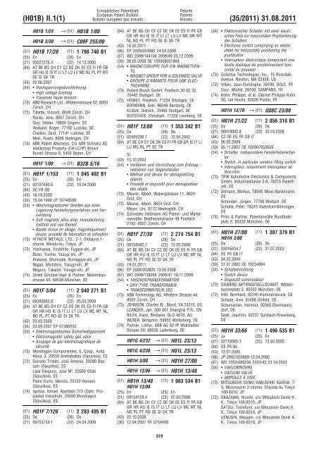 Bulletin 2011/35 - European Patent Office