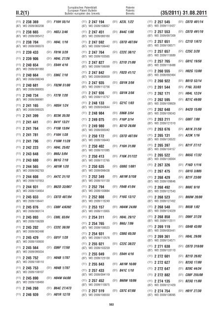 Bulletin 2011/35 - European Patent Office