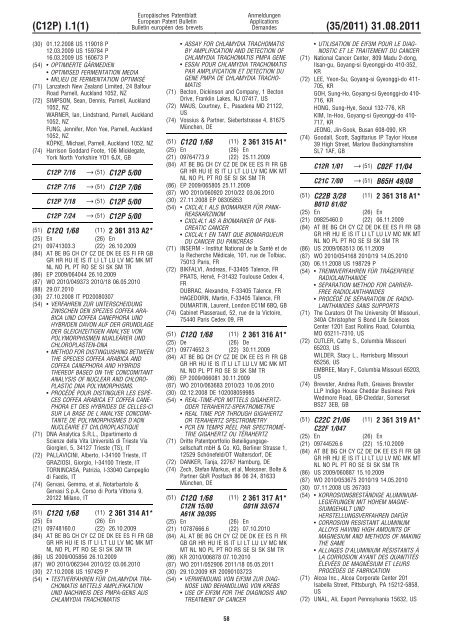 Bulletin 2011/35 - European Patent Office