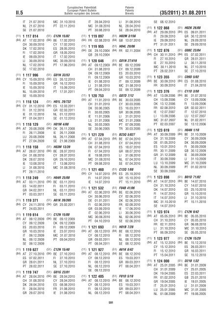 Bulletin 2011/35 - European Patent Office