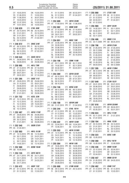 Bulletin 2011/35 - European Patent Office