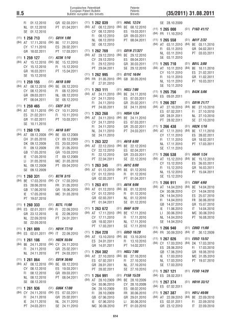 Bulletin 2011/35 - European Patent Office