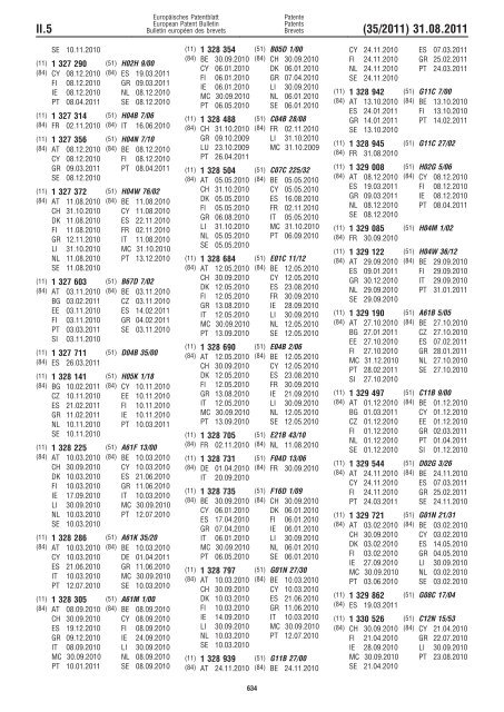 Bulletin 2011/35 - European Patent Office