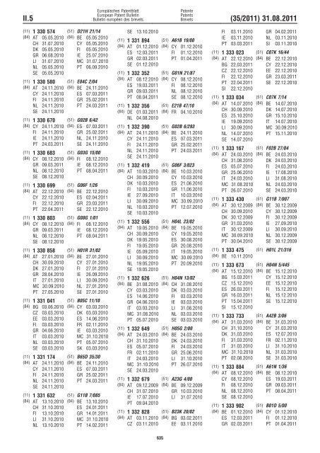 Bulletin 2011/35 - European Patent Office