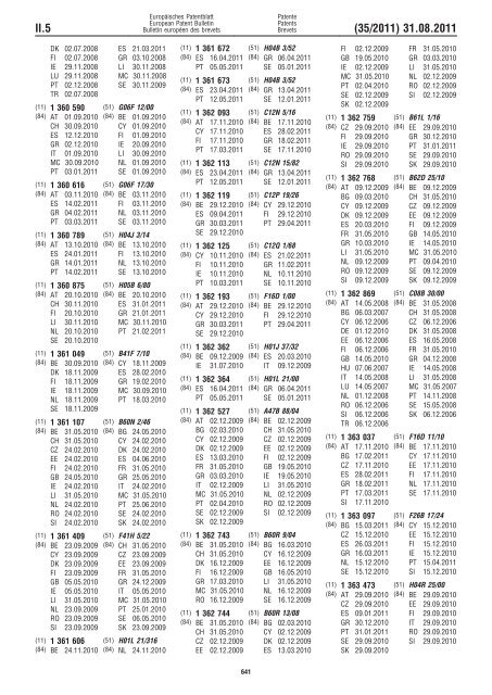 Bulletin 2011/35 - European Patent Office