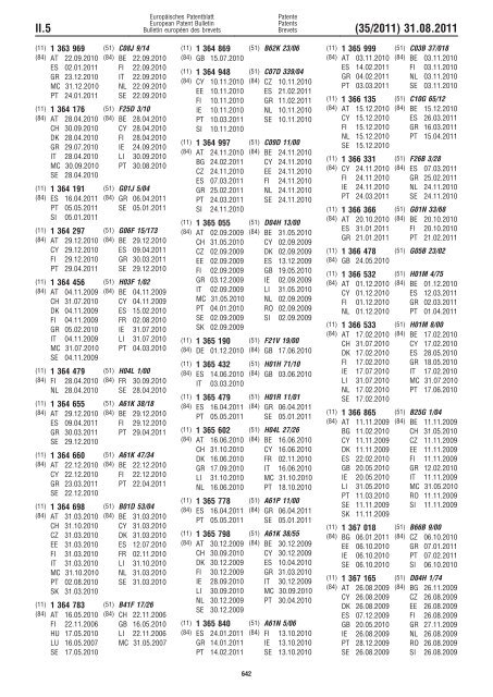 Bulletin 2011/35 - European Patent Office