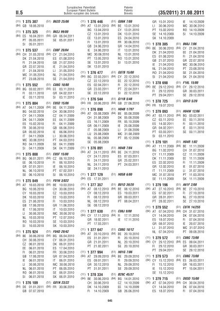 Bulletin 2011/35 - European Patent Office