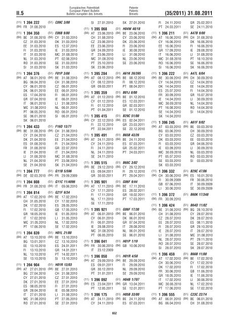 Bulletin 2011/35 - European Patent Office