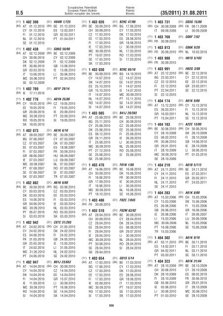 Bulletin 2011/35 - European Patent Office