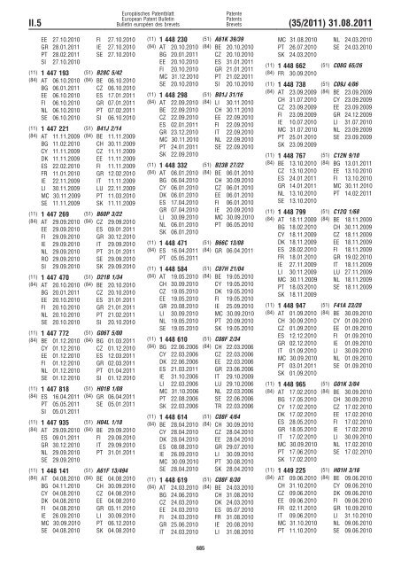 Bulletin 2011/35 - European Patent Office