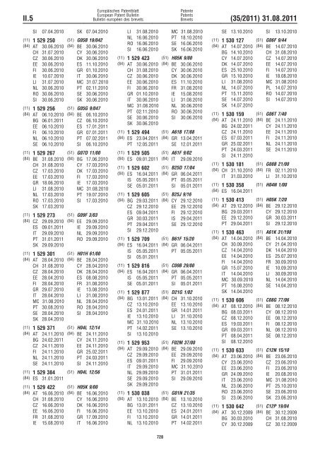 Bulletin 2011/35 - European Patent Office