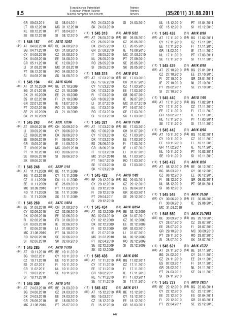 Bulletin 2011/35 - European Patent Office