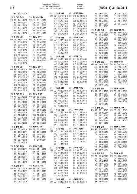 Bulletin 2011/35 - European Patent Office