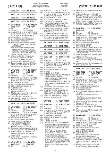 Bulletin 2011/35 - European Patent Office