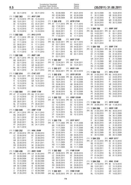 Bulletin 2011/35 - European Patent Office