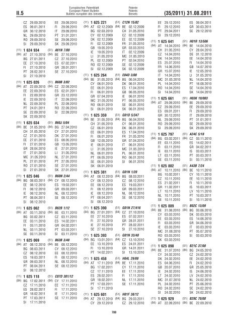 Bulletin 2011/35 - European Patent Office