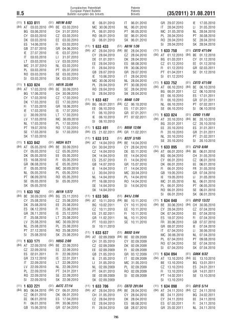 Bulletin 2011/35 - European Patent Office