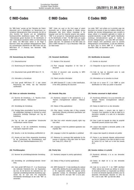 Bulletin 2011/35 - European Patent Office