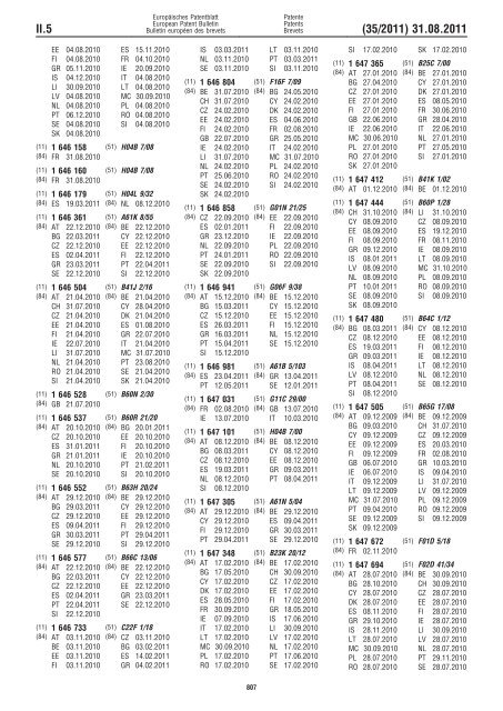 Bulletin 2011/35 - European Patent Office