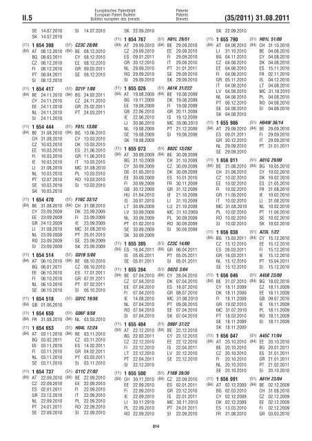 Bulletin 2011/35 - European Patent Office