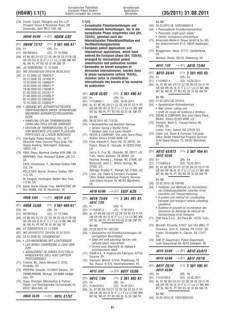 Bulletin 2011/35 - European Patent Office