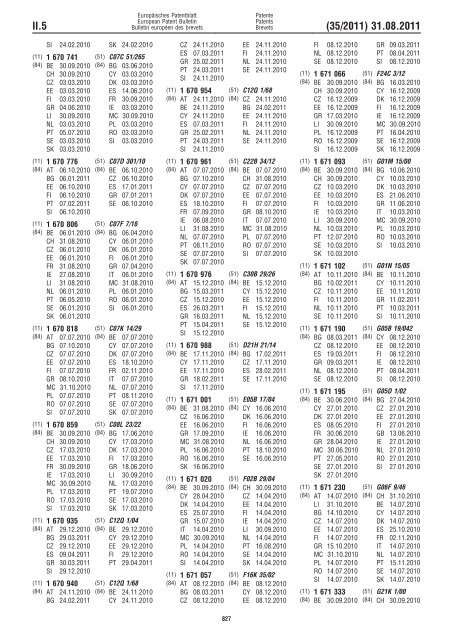 Bulletin 2011/35 - European Patent Office