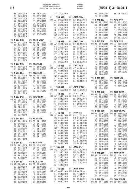 Bulletin 2011/35 - European Patent Office