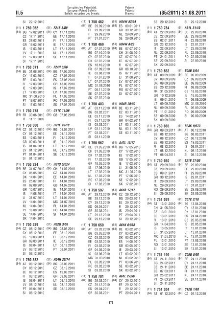 Bulletin 2011/35 - European Patent Office