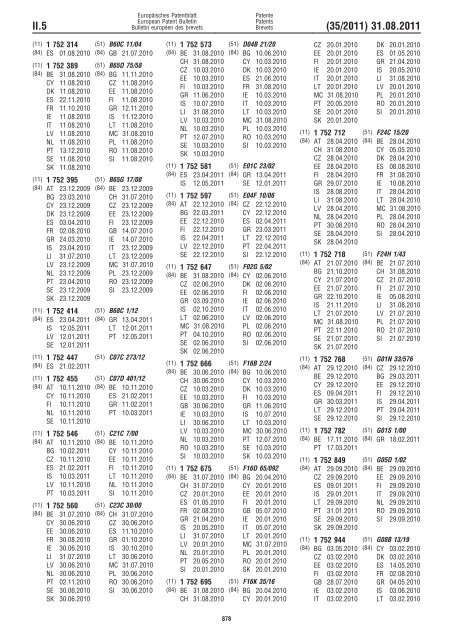 Bulletin 2011/35 - European Patent Office