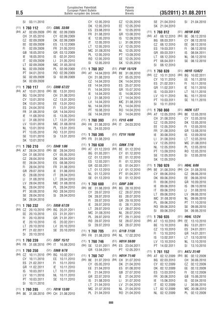 Bulletin 2011/35 - European Patent Office