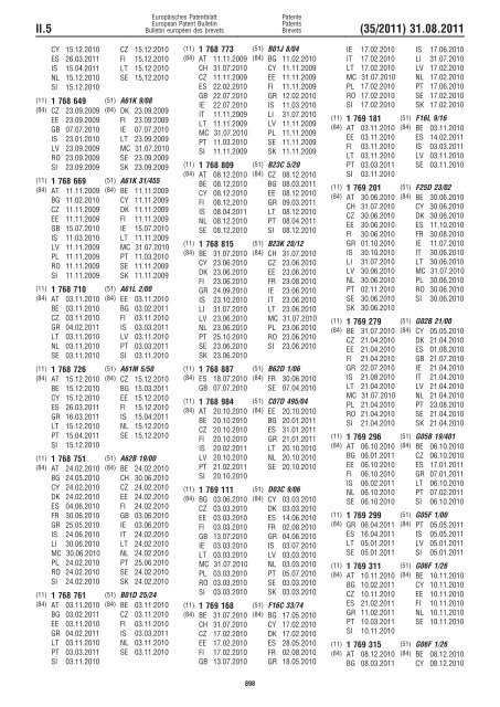 Bulletin 2011/35 - European Patent Office