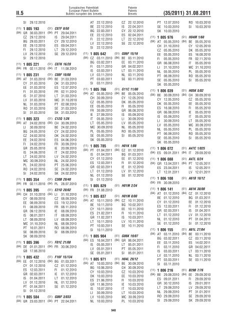 Bulletin 2011/35 - European Patent Office